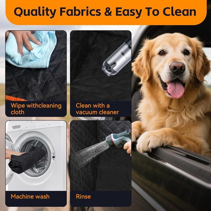 Автоматик для собак у машину: захисна підстилка на заднє сидіння з боковими бар'єрами та віконцем, водонепроникна та стійка до подряпин
