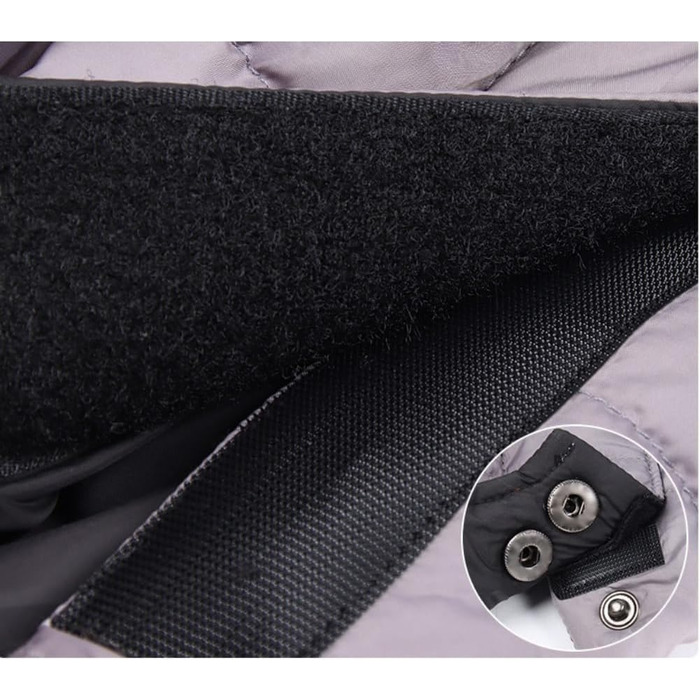 Зимовий теплий зимовий одяг для собак з D-початком, водонепроникний, флісова підкладка, для маленьких та середніх собак (Сірий, L)