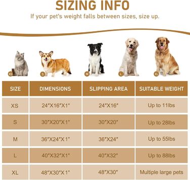 Килимок-підстилка для собак Smiry, ультрам'який, неслизький, миючий, швидковисихаючий, з джерсі, для великих, середніх та маленьких собак, Колір: Коричневий, Розмір: 122 x 76 x 3 см