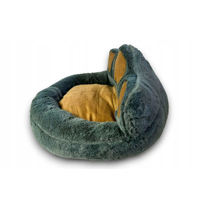 М'яке плюшеве лежак-кокон для собак з високими бортиками