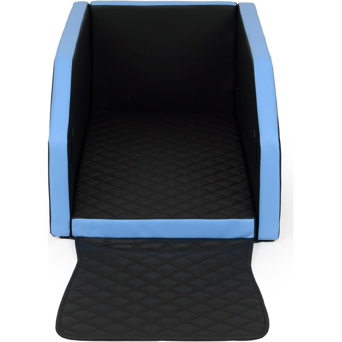 Автоматичне ліжко для собак у вигляді автомобіля, 55x100 см (чорний, блакитний)