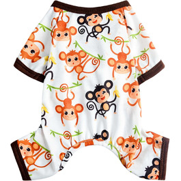 Піжама для собак Dosuyi: теплий та зручний комбінезон для цуценят та маленьких собак (мавпа, розмір S)