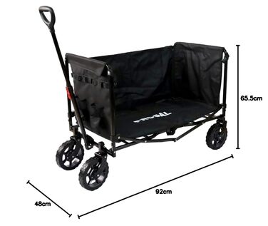 Фросал Візок для собак Бруно, чорний, складний | Транспортний візок для тварин