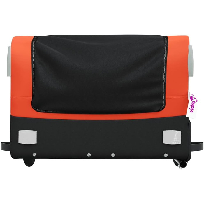 Причіп для собак, вантажний причіп для велосипеда, чорний та помаранчевий, 45 кг, для перевезення тварин, покупок, подорожей, легко встановлюється