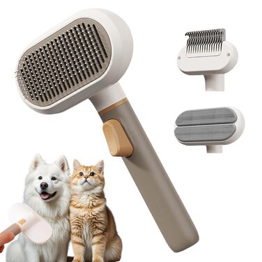 Гребінець для догляду за шерстю тварин 3-в-1: для котів та собак, для короткої та довгої шерсті, для видалення підшерстка. Підходить для дому, квартири, офісу.