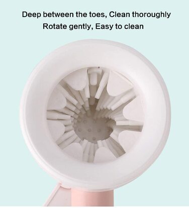 Миска для миття лап тварин Pet Clean, силікон, рожева. Мийка для лап собак та котів, щітка для лап, портативна