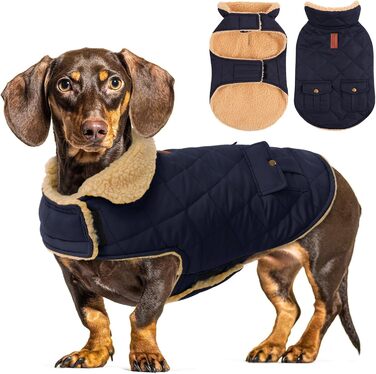 Зимовий теплий одяг для собак: куртка з флісу, одяг для собак, піджак, тепла куртка для чихуахуа, такса, блакитний, L