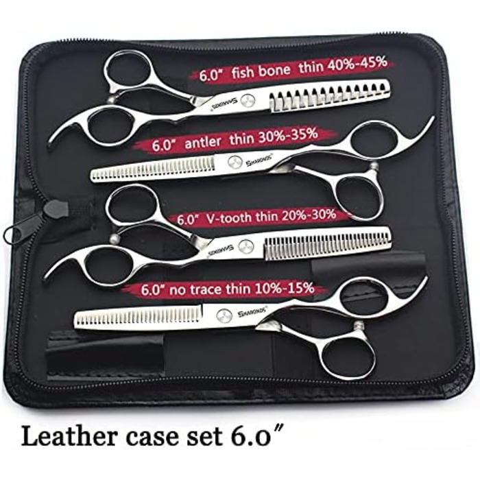Професійні ножиці для волосся та ножиці для сесії Sharonds (6 дюймів, 4 шт.) - для салонів та дому