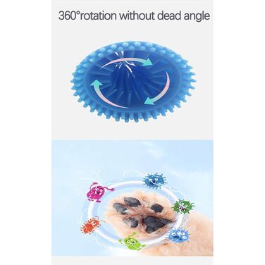 Портативний засіб для миття лап тварин AXTMR, для великих собак, PP-матеріал, міцний та довговічний (блакитний, середній)