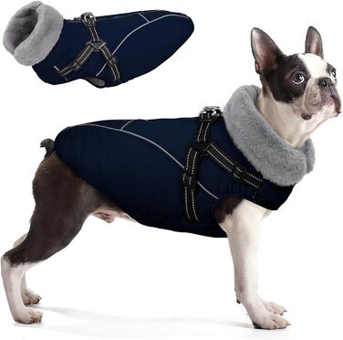 Зимовий теплий водонепроникний теплий зимовий одяг для собак великих порід Queenmore (Mavi, L)