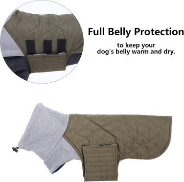 Теплий зимовий пуховик для такси для маленьких собак, зелений, S (довжина спини: 31-34 см)