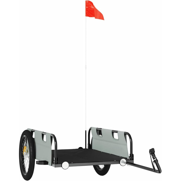 Причіп для велосипеда сірий Oxford, корзина для собак, сталь