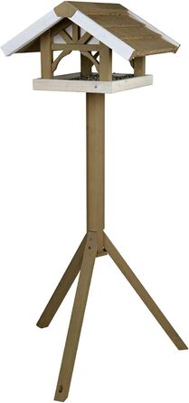 Будиночок для годування птахів Trixie Natura з підставкою, 45×28×44 см, 1,25 м, сірий/білий
