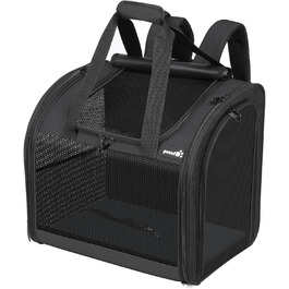 Рюкзак для собак та котів Pecute: переноска для 2 котів або 1 собаки, вентильована, сірого кольору