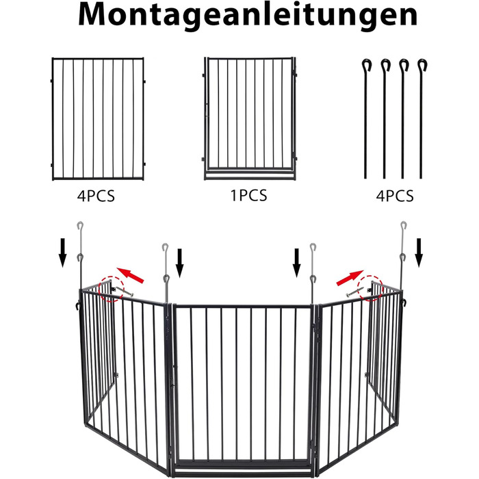 Забіг для цуценят Froadp 5 TLG: захист від каміну, огорожа, забіг, загін для собак, дітей. 61 x 76 см