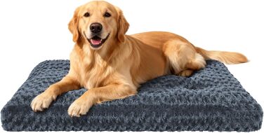 М'яке ортопедичне ліжко для собак Homaxy, великих порід, 105x68x10 см, темно-сірий, з неслизьким дном