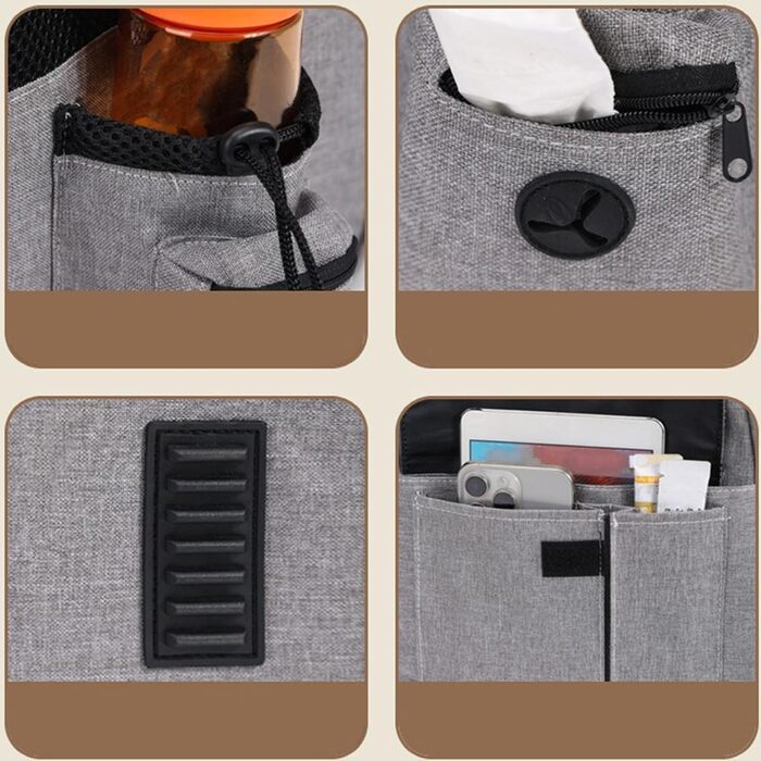 Рюкзак для котів | Переноска для собак, рюкзак для домашніх тварин, розширюваний, дихаючий, складаний, для подорожей, піших прогулянок, транспортування, сірий з зеленими вставками