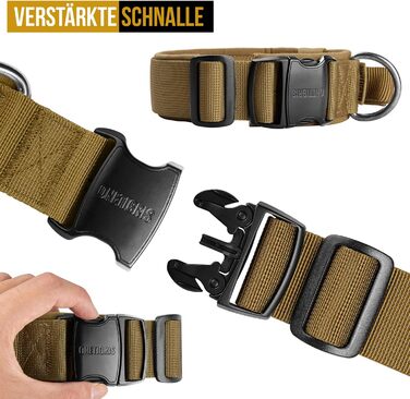 Нашийник для собак OneTigri з металевою застібкою (S, Coyote Brown)