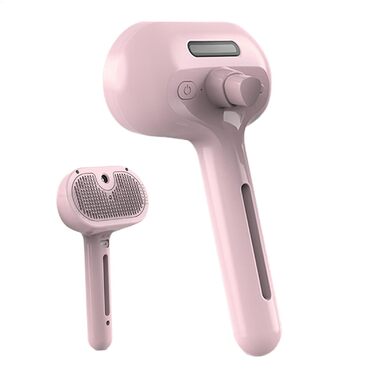 Щітка для собак та котів, акумуляторна, рожева - для догляду за шерстю