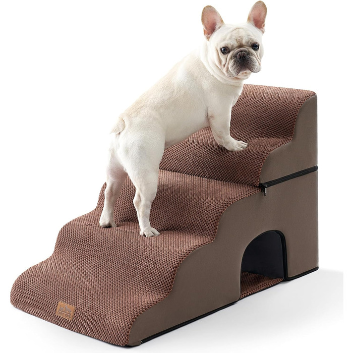 Сходинки для собак COZY KISS: зручні та міцні для маленьких собак, 83x50x57 см, шоколадний колір