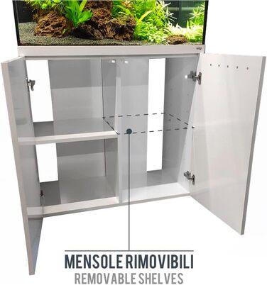 Професійний акваріум Amtra Alux Combi 330 л з кришкою та дерев'яним корпусом, для прісноводних і морських риб, скляний акваріум, комплект, сірий колір