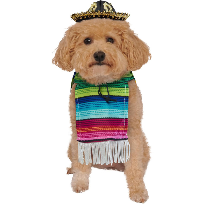 Костюм для собак Рубіс: мексиканський сарапе, розмір S, для Хелловін