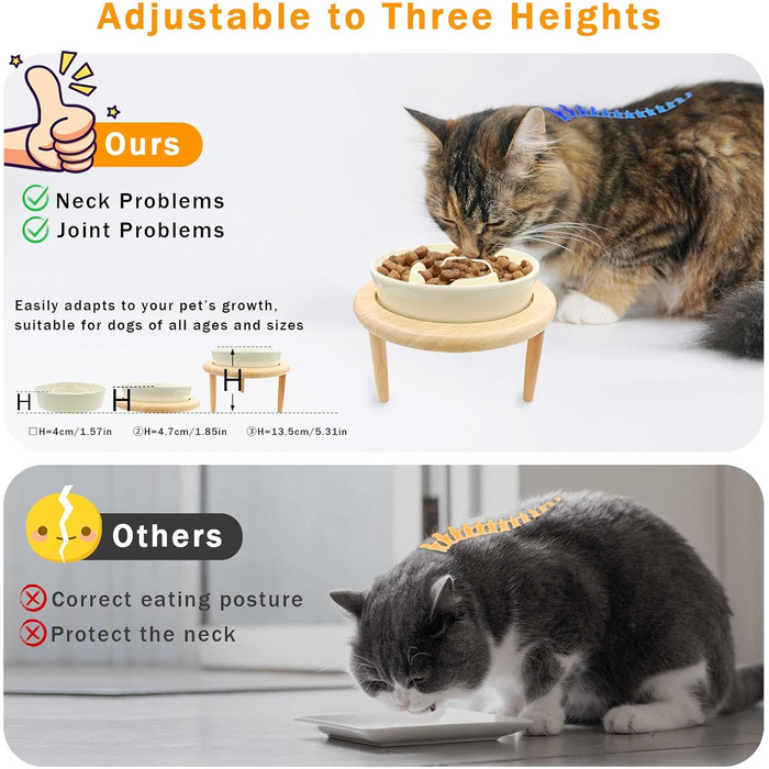 Миска для собак Anti Schling Napf з кераміки, піднята миска для собак, проти блювоти, інтерактивна миска для повільного годування, для котів та маленьких собак, темно-зелена, 15.5 см