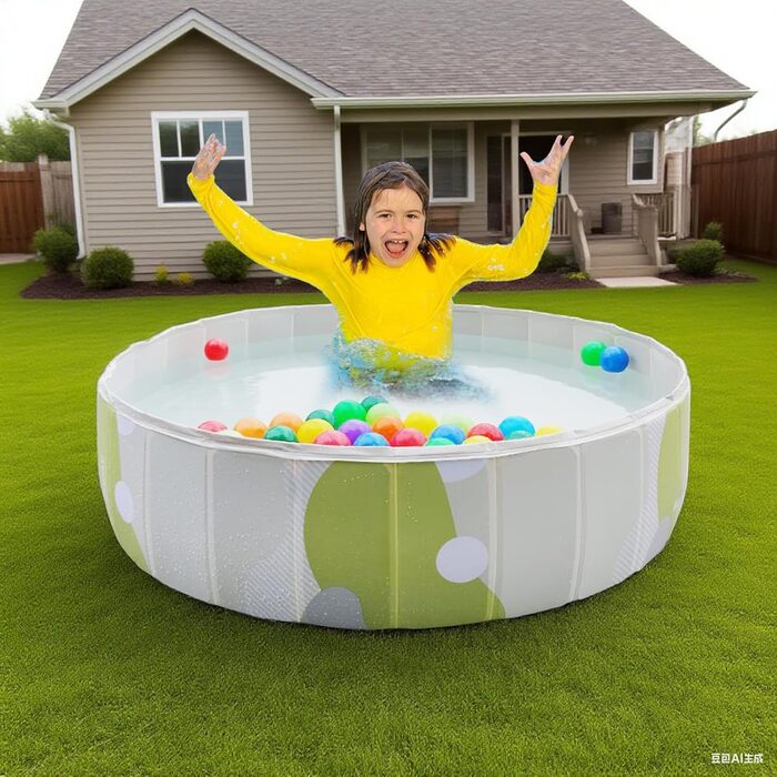 Надувний басейн для собак та котів, 80/100 см | Зручний, портативний, літній басейн для тварин