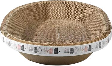 Кігтеточка для котів Rosixehird з картону - овальна, довговічна, з високою щільністю. Ідеально для відпочинку та ігор в інтер'єрі.