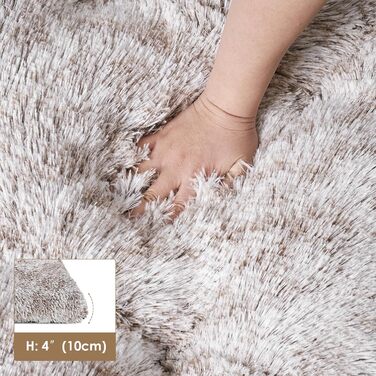 М'яке ліжко для собак EHEYCIGA, велике, XXL, 120x90 см, з довгим плюшем, неслизьке, коричневе, миється