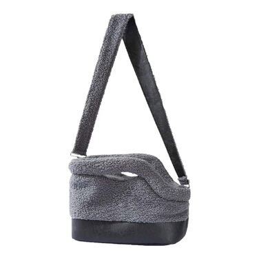 Сумка-переноска для собак та котів до 3 кг, сірого кольору (S)