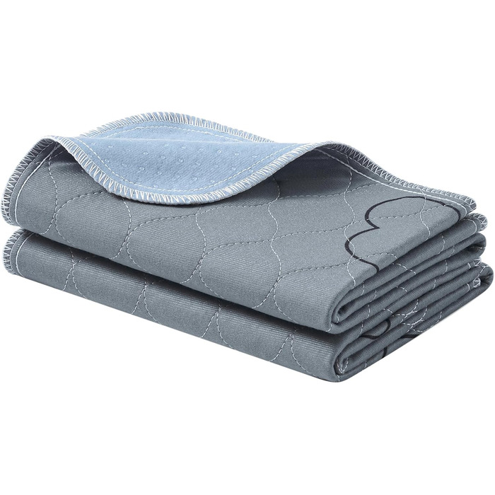 Підстилка для собак Feandrea, 2 шт., XXXL, 183 x 183 см, сіра, витривала, не слизька, супер вбираюча, для собак