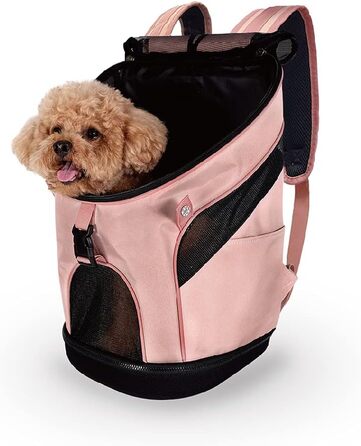 Haustier-Tragetasche Ibiyaya - Рюкзак-переноска для собак та котів (маленьких та середніх порід), дихаюча сітка, магнітні застібки, бічні кишені