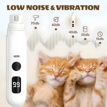 Електричний точило для кігтів собак, 2025 року, 3-х швидкості, тихе точило для собак, котів та інших тварин