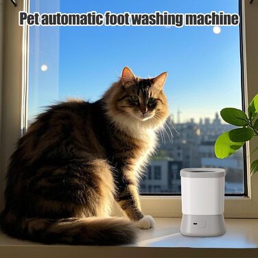 Автоматичний мийка лап для собак 2-в-1: для дому, подорожей, прогулянок. Сірий колір