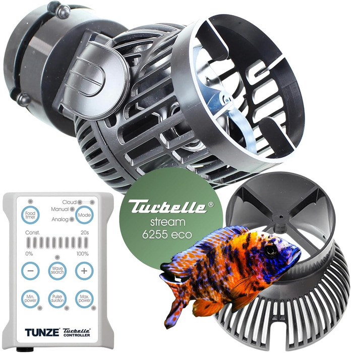 Помпа для акваріума TUNZE Turbelle Stream 6255, пропелерна, 5000-17000 л/год, магнітний тримач, тиха, для прісноводного акваріума, скло до 27 мм