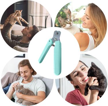 Електричний триммер для собак та котів 2-в-1 з LED-підсвічуванням | Безпечна насадка, перезаряджуваний, зелений | Аксесуар для догляду за тваринами