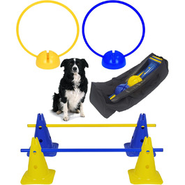 Набір для аджиліті SPORTIKEL24 Superhund: Пружина, перешкоди та кільця для собак - ідеально для аджиліті-спорту