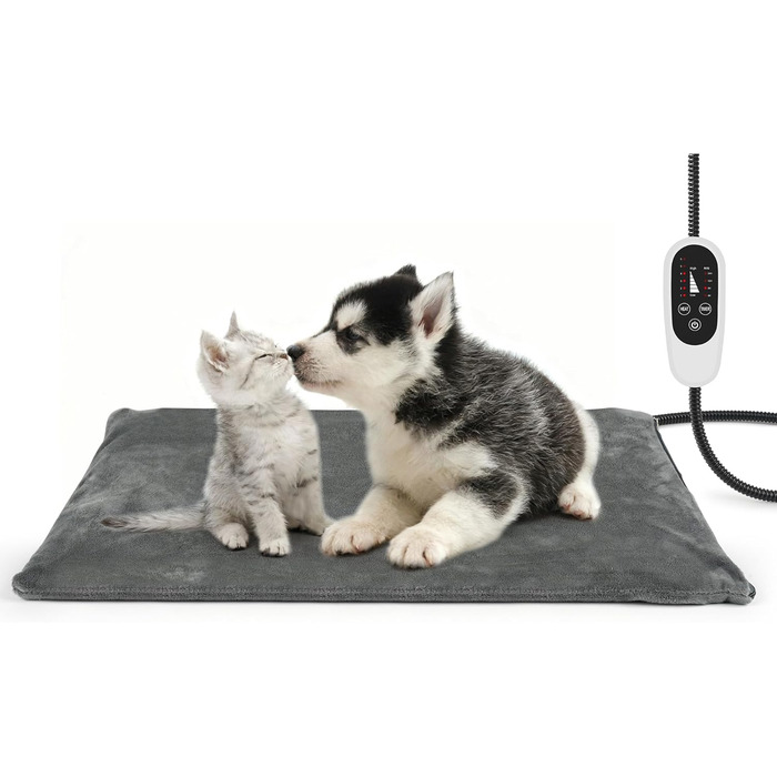 Електричний підігрівач для кота та собаки NICREW, 40x45 см, з антигризунковою обмоткою, бежевий, 30 Вт, регульована температура
