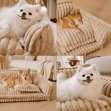 Диван для домашніх тварин, ортопедичний лежак для котів та собак, миючий диван для собак, стійкий до подряпин, нековзний, для великих, середніх та малих собак та котів (1шт, L)