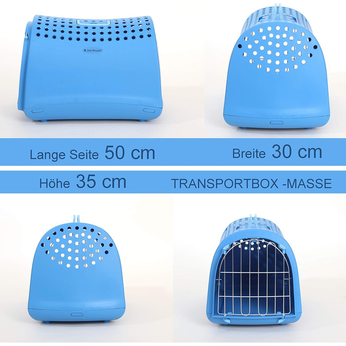 Транспортний бокс для котів та кошенят New Life 40x50 см, антрацит | екологічний, з переробленого пластику