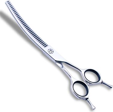 Ножиці для грумінгу собак, 35 зубів, права кривизна, для стрижки та проріджування шерсті