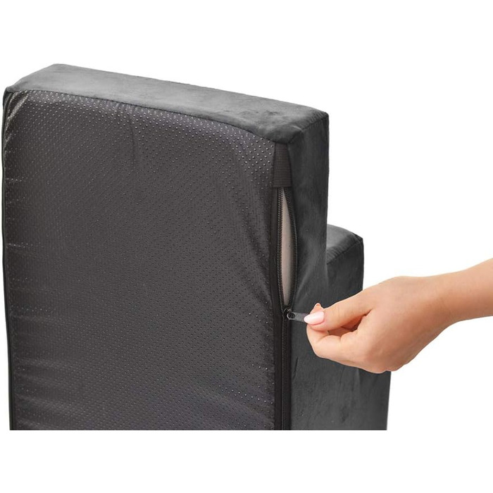 Сходинка для собак та котів 50 см | 5 сходинок | М'який плюшевий чохол | Чорний колір | Для ліжка та авто