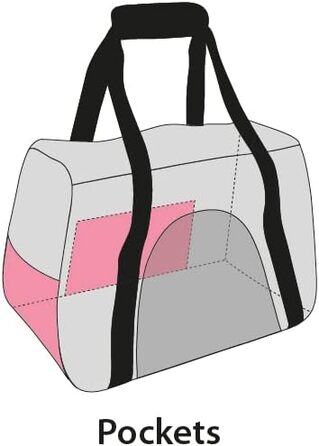 Сумка для собак Леона сіра – 44x24x29 см – поліестер, світловідбиваючий, знімний дно, страховка, ручки, ремінь на плече, легка у догляді