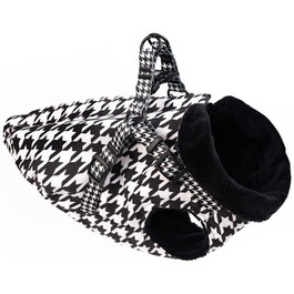 Вітронепроникна куртка для собак Baylabel з шлейкою Black'n'White - тепла зимова куртка для собак XL з флісовою підкладкою