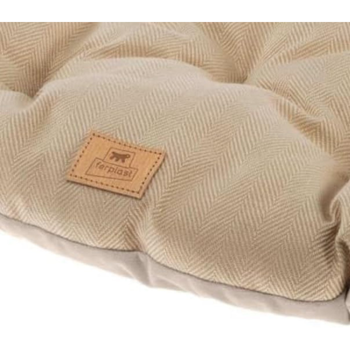 Ліжко для собак та котів Ferplast, м'яке, 55x41x15 см, блакитне (Tweed Beige, L 85 x B 5 x H 55 см), миється