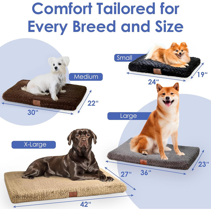 Ортопедичний килимок для собак American Kennel Club з memory foam, з комірчастою структурою, знімний чохол, неслизька підкладка, для полегшення болю в суглобах, дихаючий, довговічний, 42 x 27, сірий, 106,7 x 68,6 см