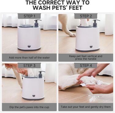 Автоматичний очисник лап для собак – електричний, портативний, USB-пристрій з мікрофіброю для догляду за шерстю