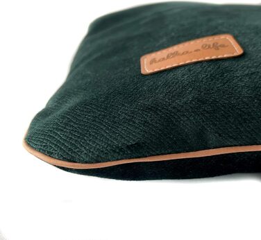 М'яке собаче ліжко з велюру, 90x60 см, зелений (M)