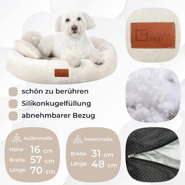 Килимок для собак Лілі - м'який, зносостійкий, з Sorisso-тканини (M, Бежевий)